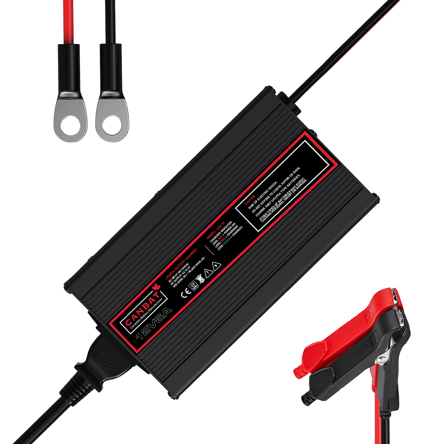 12V 6A Lithium Battery Charger (LiFePO₄)