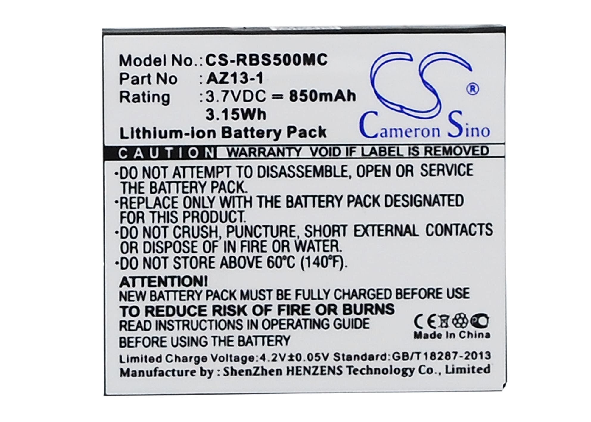 Xiaoyi AZ13H Battery Replacement