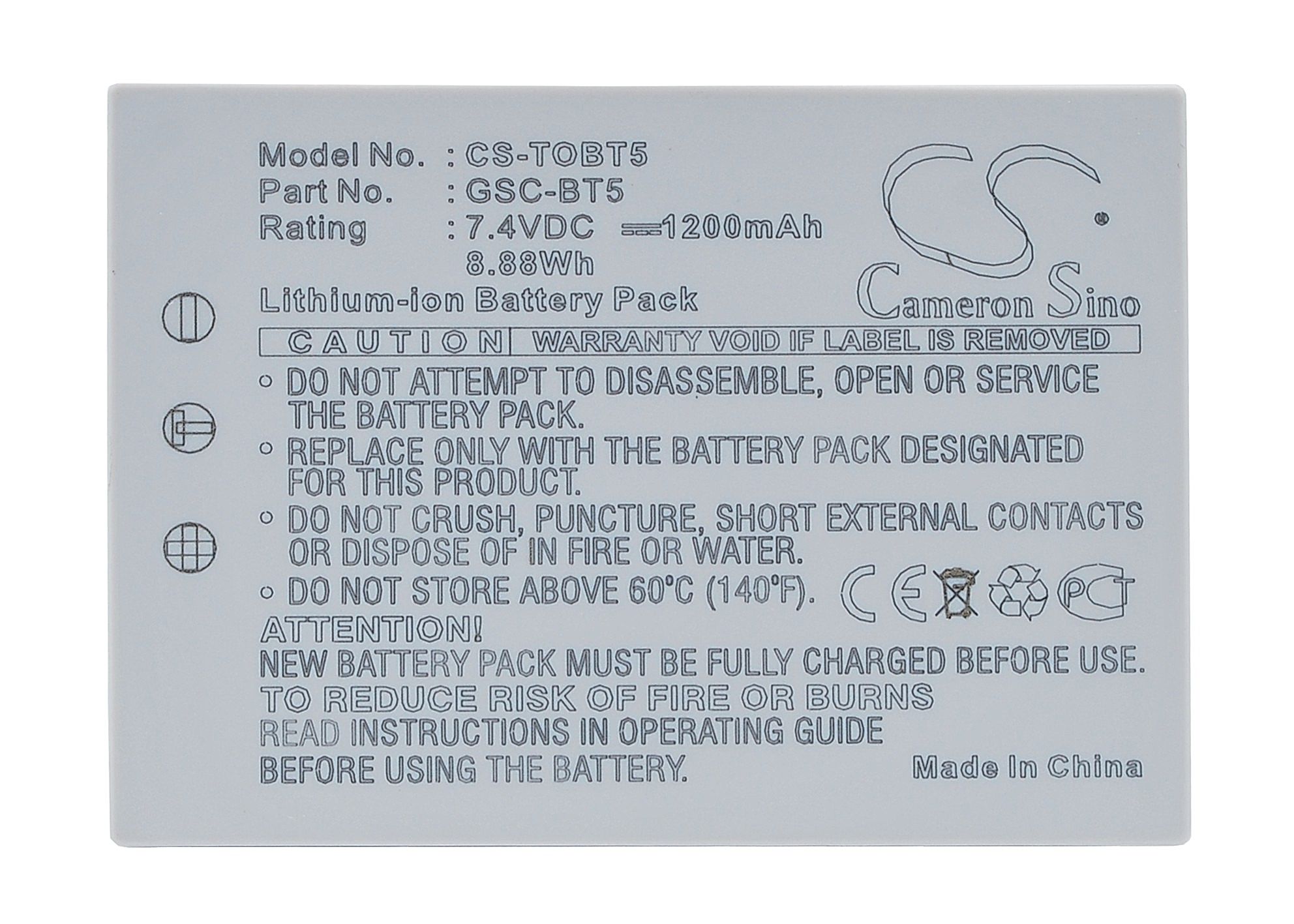 Toshiba Gigashot GSC-R60AU Battery Replacement