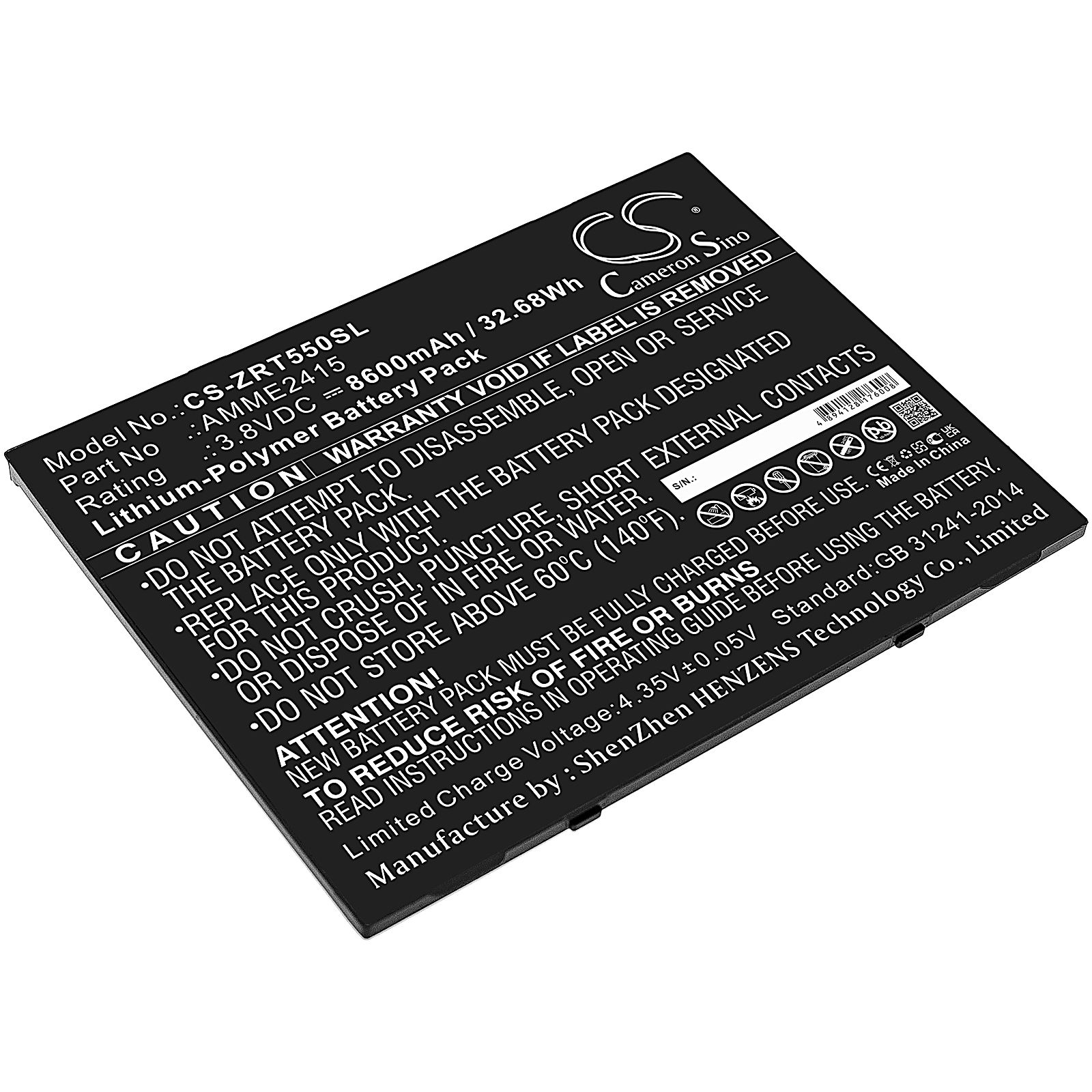 Zebra ET50 10-Inch Battery Replacement