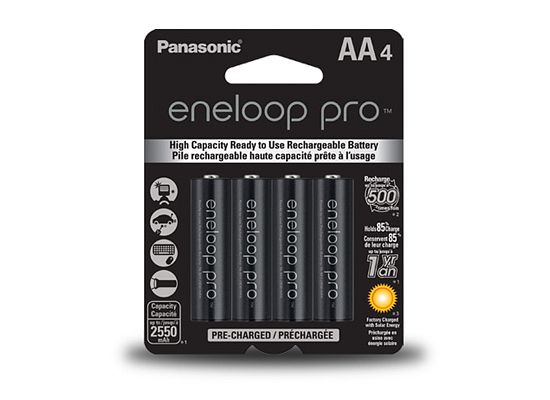 Eneloop Pro 4-pack AA, high capacity Ni-MH rechargeable batteries