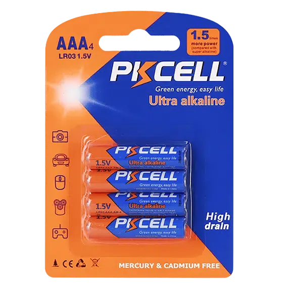 PKCELL Ultra Alkaline AAA (4-Pack)