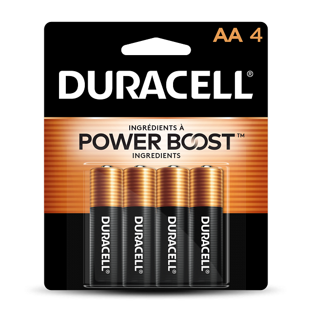 DURACELL AA Alkaline Battery Power Boost (4-Pack)