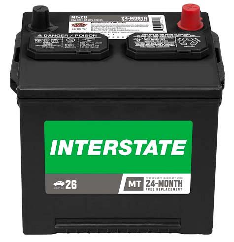 Interstate MT-26 Group Size 26 525CCA Flooded Battery