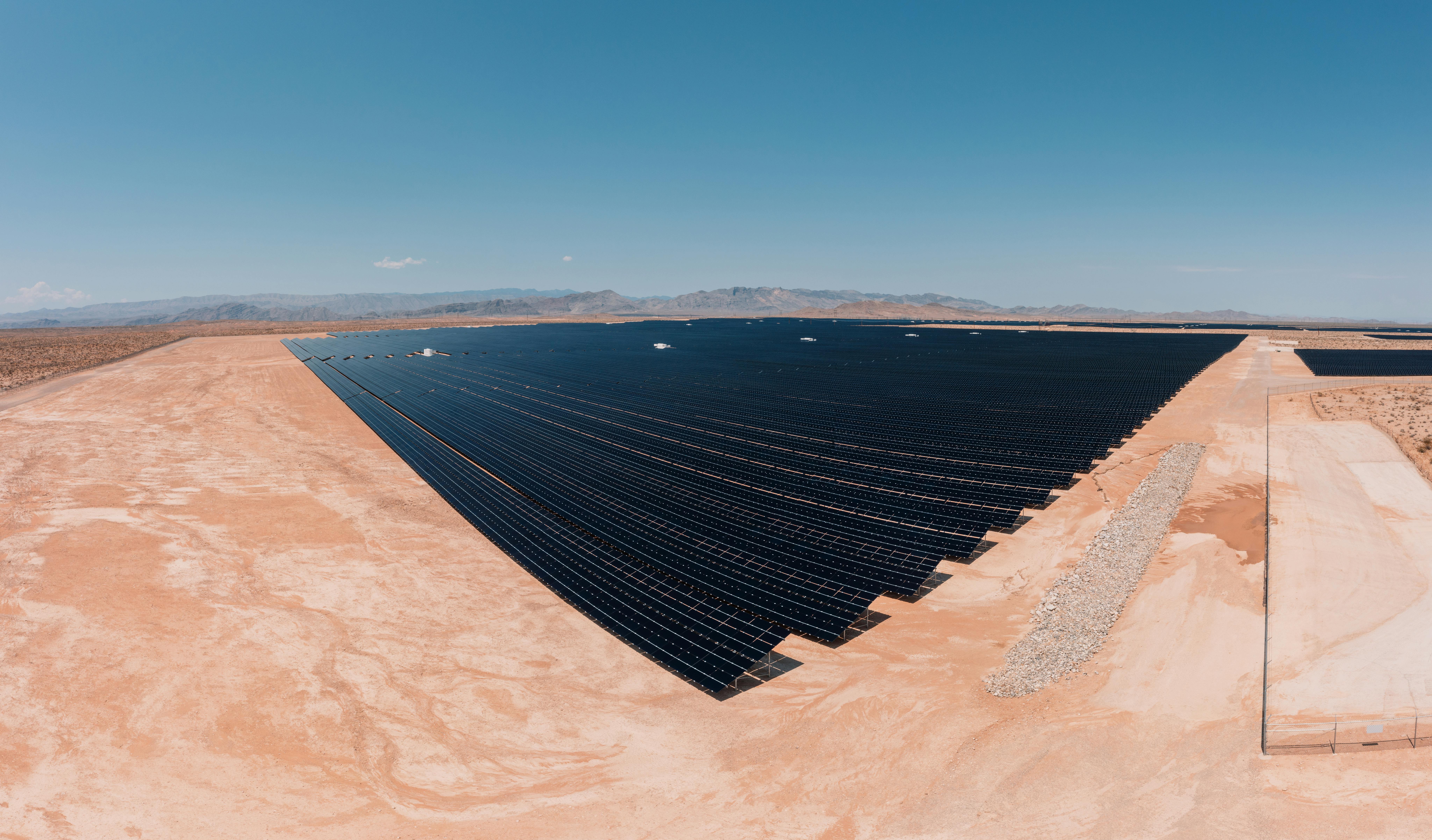 solar panels desert